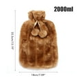 thumbnail image 6 of Thinsont Brown Hot Water Bottle Bag High-end Texture And Long-lasting Effect For Office And Home Hand Warmer, 6 of 6