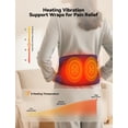 thumbnail image 6 of BURRKI Cordless Heating Pad for Back Pain Relief, 47-60" Lower Back Massager with 3 Heat & 3 Timer & 5 Vibration, Heated Back Lumbar Support Belt for Cramps, Gift for Men & Women, 6 of 7