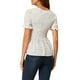 thumbnail image 3 of INSPIRAR CHIC Blusa de peplum con cuello Peter Pan y lunares, M Blanca, 3 of 7