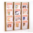 thumbnail image 2 of Wooden Mallet 12 Pocket Acrylic and Oak wall Display in Light Oak, 2 of 3