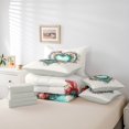 thumbnail image 5 of Manfei Vintage Cyan Love Heart Twin Bedding Sets 7-Piece, Western Rustic Flower Bedding Comforter Set, Teen Kid Child Adult Reversible Sheet Sets, Super Cozy Room Decor, 5 of 7