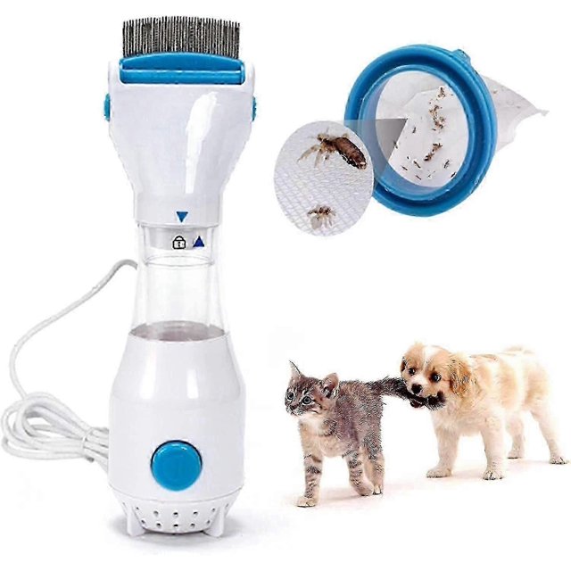 Flea cleaning brush for pets, electric lice comb for dogs and cats with effective removal