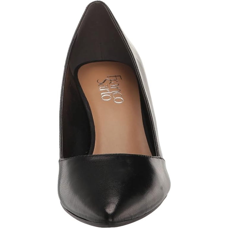 Franco Sarto Women's Frankie Pump, Black Leather, 7 Wide US