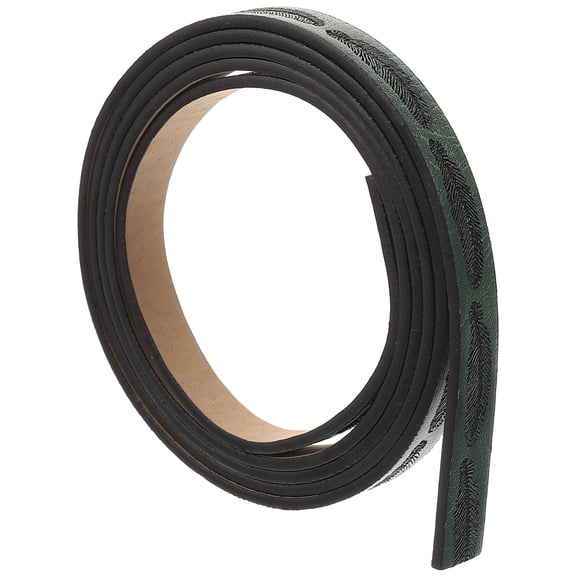 Hytrove 1 Roll Green Leather Strap for Diy Craft Rope and Necklace Making Supplies 11.8X0.4X0.1in