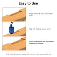 thumbnail image 4 of Right Angle Corner Chisel DIY Punch Hinge Recess Corner Wood Chiseling Deburring for Door Drawer Frame Carpenters Woodworking Tool, 4 of 7