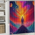 thumbnail image 5 of Astronaut's Cosmic Odyssey Shower Curtain Waterproof Bathroom Curtain Set with Hooks Home Decor Bathroom Curtains 4pcs, 5 of 8