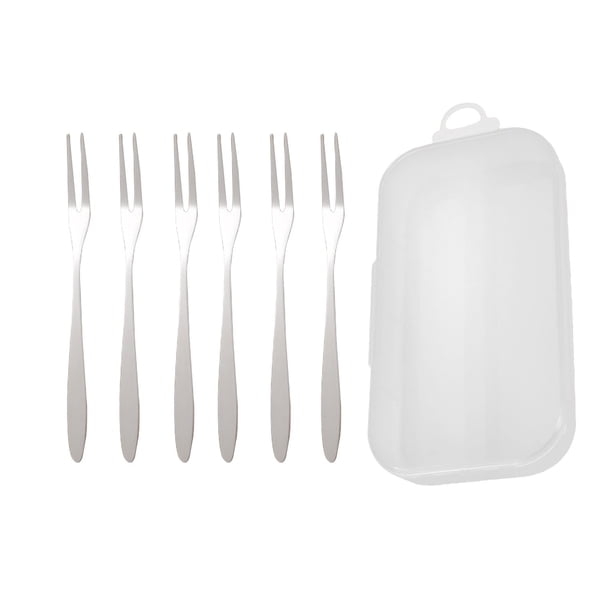 Yhmxh Utensilios de cocina Tenedor de fruta mini de acero inoxidable con mango de madera, juego de vajilla diario Muebles para cocina Accesorios de cocina Mueble organizador cocina