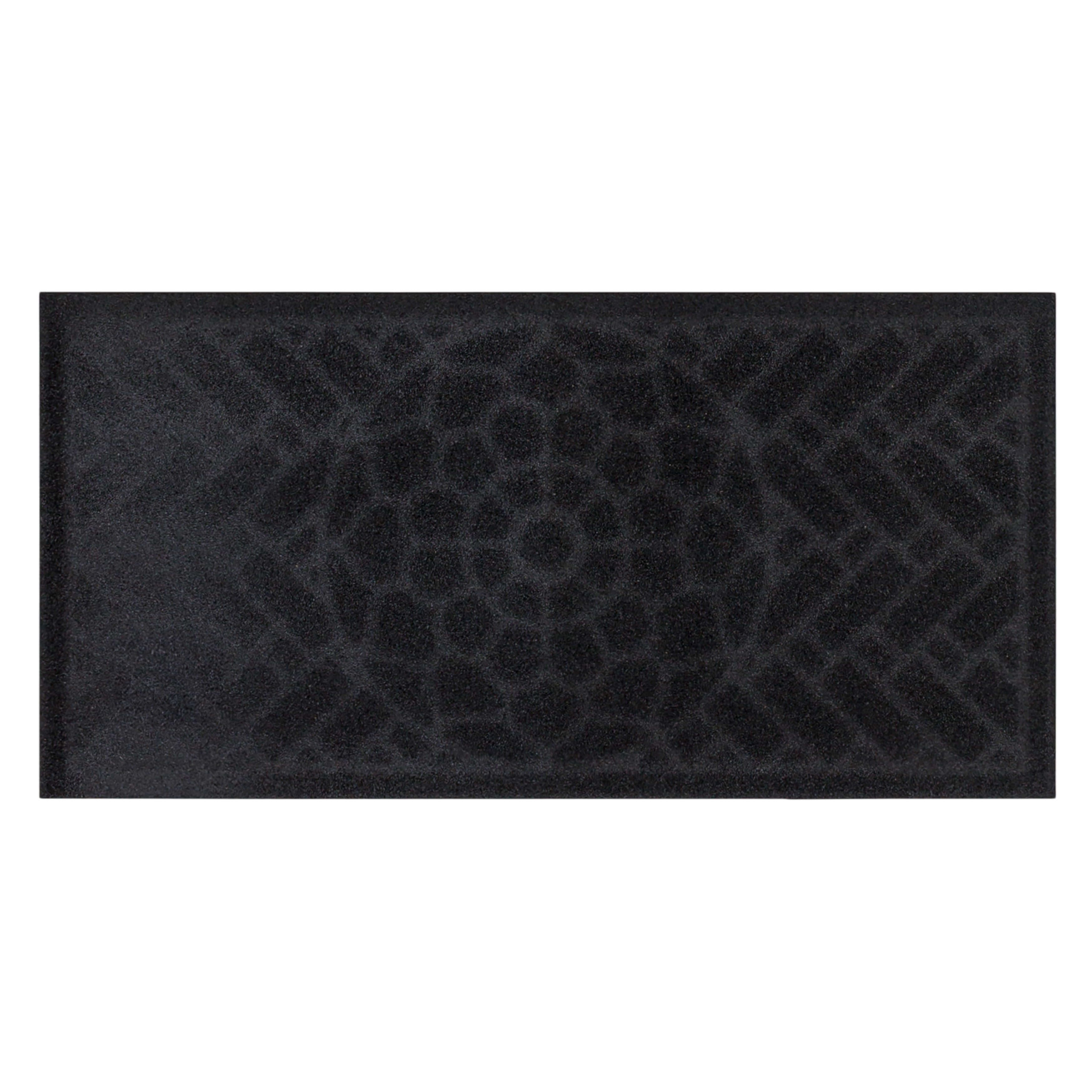 Mohawk Home Entry Recycled Rubber Non-Slip Indoor Outdoor Stoney Medallion Blue Oversize Doormat, 2' X 4'