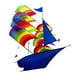thumbnail image 1 of Cometa 3D Zulema Barco Colorido 87cm x 91cm, 1 of 8