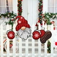 thumbnail image 6 of Summer Sales feimajia Christmas Fence Door Peek Hollow Board Plugn Christmas Tree Garden Expression Decoration Sticker Red, 6 of 9