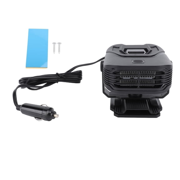 BOKYAN 150W 12V Car Heater & Windshield Defroster – Fast Heat, Adjustable Temperature, Rotating Adhesive Base, Thick Copper Cable, Ideal for Winter Driving