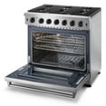 thumbnail image 3 of Thor Kitchen 36 Inch Professional 6 Burner Gas Range Oven, Stainless Steel, 3 of 10