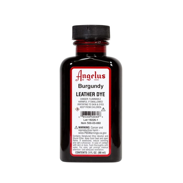 Tinte para Cuero Angelus Burdeos 90 ml a Base de Alcohol