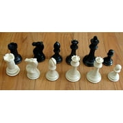 Tournament Extra Large & Heavy 4" Luxury Deluxe Chess Pieces Set - Ivory/Black