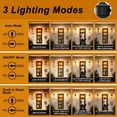 thumbnail image 4 of C Cattleya 2-Pack Matte Black Motion Sensor Dusk to Dawn Outdoor Wall Lights With Clear Glass, 4 of 8