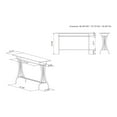 thumbnail image 3 of Larena 1-Shelf Metal Counter Height Table, Warm Oak, 3 of 7