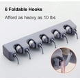 thumbnail image 5 of Soporte para escobas y trapeadores, organizador de herramientas de pared multiusos, resistente, ganchos de almacenamiento, colgador ideal para escobas, 5 of 5