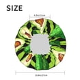 thumbnail image 6 of Easygdp Avocado Green Striped Shower Caps for Women, Double Waterproof Layers Shower Cap, Quick Drying Bath Hair Cap Reusable, 6 of 9