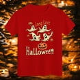 thumbnail image 2 of TOWED22 Boys Girls Halloween Shirts Toddler Short Sleeve Pumpkin Tee Tops T-Shirts,Red,1-2 Y, 2 of 7