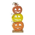 thumbnail image 3 of Tropical Wood Jack O' Lantern Stack Wood Decor 16.75x7x2.25, 3 of 3