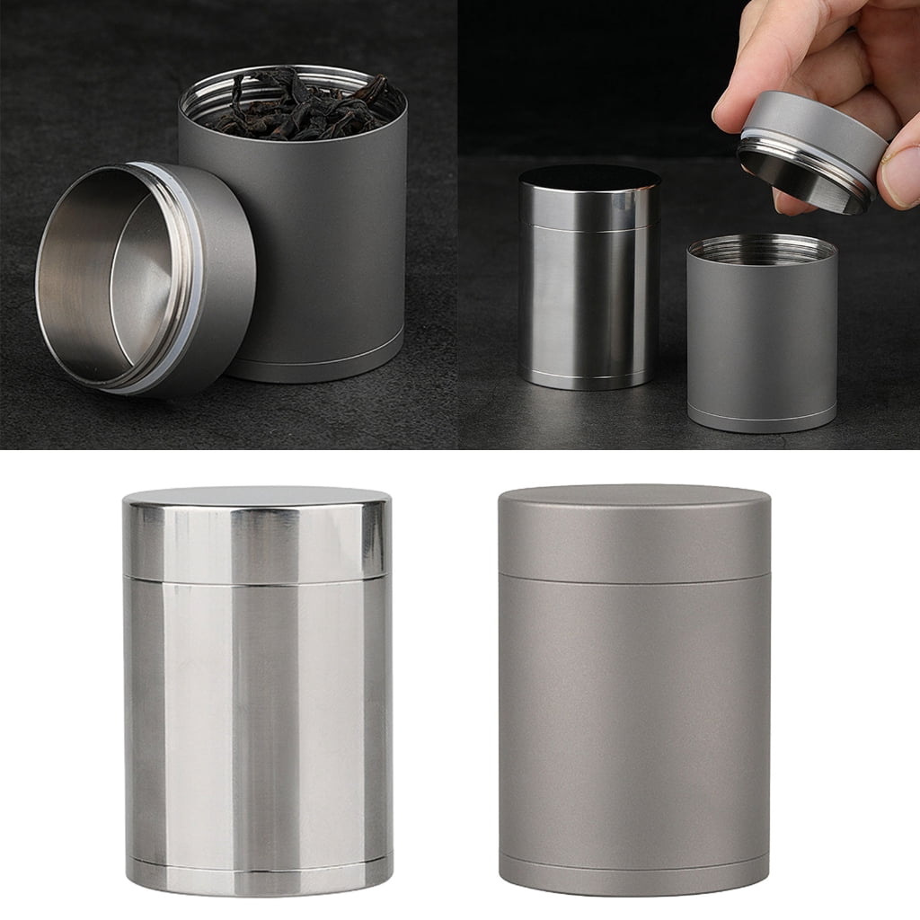 ZPAQI Large Capacity Pills Organizers Titanium Alloy Canister Outdoor Medicine Bottle