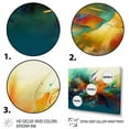 thumbnail image 3 of Designart "Orange Blue Transcendent Liquid Ink I" Abstract Marble Canvas Print, 3 of 5