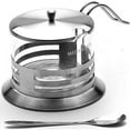 thumbnail image 2 of Mayer & Boch Sugar Bowl Wave Design With Lid And Spoon 9 oz, 2 of 3