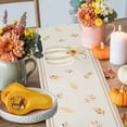 thumbnail image 4 of Fall White Table Runner, Autumn Thanksgiving Kitchen Dining Table Decoration for Home Party Decor 13x48 Inches, 4 of 9