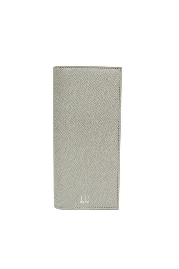 Pre-Owned Dunhill Cadogan 18F2100 Men's Leather Long Wallet (bi-fold) Light Gray (Good)
