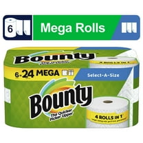 Bounty Paper Towels Select-A-Size, 6 Mega Rolls