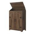 thumbnail image 2 of Amos 2-Door Wood Shoe Cabinet for 10 Shoes, Distressed Walnut, 2 of 9