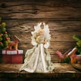 thumbnail image 5 of 13 Inch Elegant Angel Tree Topper with Soft Pinions, Lifelike Doll Ornament for Christmas Tree Top Decoration, Multi-Function Holiday Decor，D, 5 of 7