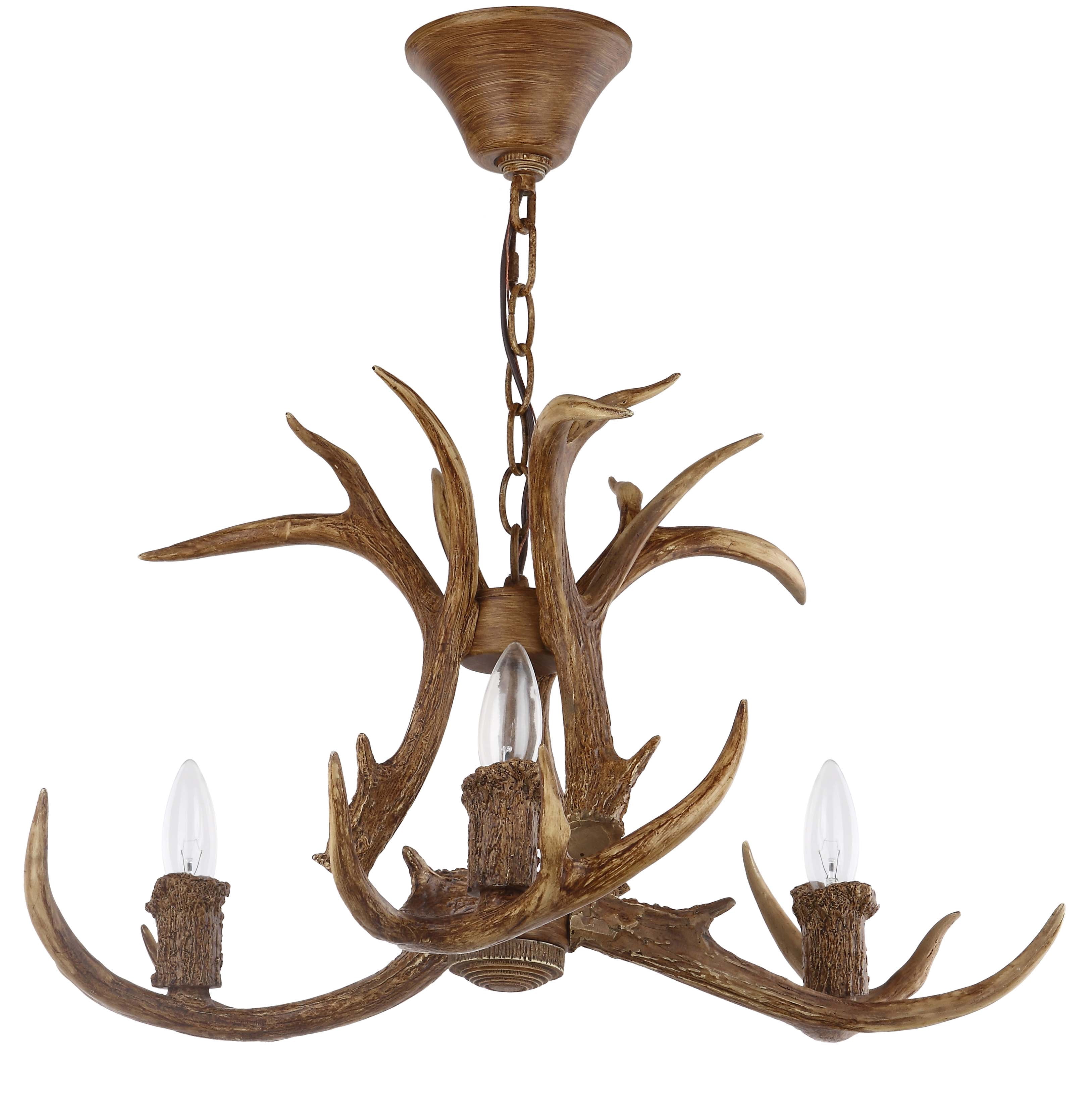 Safavieh Makani 21.5 in. Dia. Antler Chandelier, Brown