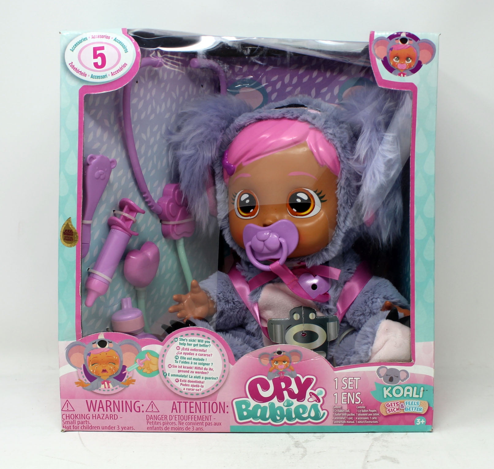 Details about   Cry Babies Koali Gets Sick & Feels Better Includes 5 Accessories Age3 NEW 