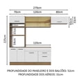 thumbnail image 3 of Cocina Integral 270cm Agata Madesa 04 Marrón/Blanco, 3 of 5