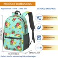 thumbnail image 3 of Pioneer Flower Floral Print Pattern 17" School Backpacks for Teens,Waterproof Oxford Fabric,S-Shape Padded Straps for School,Travel,Hiking,Camping, 3 of 5