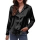 thumbnail image 1 of Camisa de satén sólido para mujer Camisas casuales con botones de manga larga Romacci  Camisa de las mujeres, 1 of 7