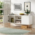 thumbnail image 6 of ARTPOWER 55” Fluted TV Stand, Mid Century Modern TV Stand for 55/60/65 inch TV, Entertainment Center with Storage, Television Stands, TV Console, Media Console for Living Room, Bedroom, 6 of 6