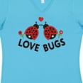 thumbnail image 4 of Inktastic Love Bugs Red Ladybugs Valentine's Day Women's V-Neck T-Shirt, 4 of 5