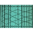 thumbnail image 1 of Ahgly Company Indoor Rectangle Solid Turquoise Blue Modern Area Rugs, 4' x 6', 1 of 4