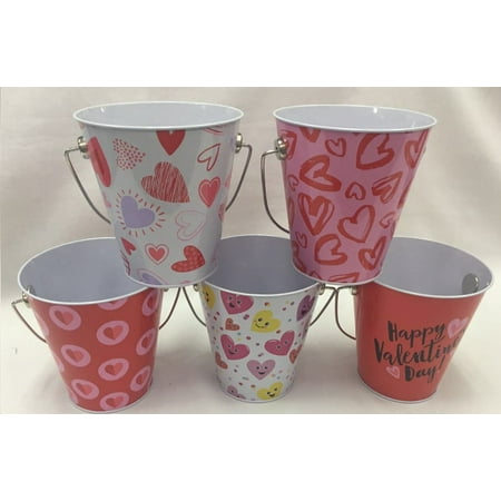 Valentine Tin Bucket Happy V-DAY