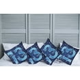thumbnail image 2 of Ambesonne Blue Throw Pillow Cover 4 Pack, Polygon Effect Stars, 20", Dark Blue Pale Blue, 2 of 7