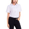 thumbnail image 2 of Xmarks Women's Button Down Work Office Shirt Lapel Short Sleeve Dressy Shirt Plus Size Casual Business Blouse Formal Casual Shirt Blouse School Uniform, S-5XL, 2 of 8
