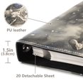 thumbnail image 3 of FORMRS 3 Ring Photo Album 4"x6" Self Adhesive Large Capacity PU Leather Cover, Watercolor Space, 3 of 7