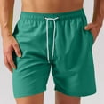 thumbnail image 2 of DDAPJ pyju Birthday Gifts! Mens Drawstring Running Shorts Solid Athletic Shorts Lightweight Quick Dry Workout Gym Shorts with Pockets Army Green XXL, 2 of 8