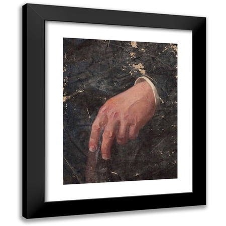 Stanislaw Lentz 12x14 Black Modern Framed Museum Art Print Titled - Study of a Hand