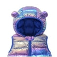 thumbnail image 5 of SXIMEE 1-5T Baby Girls Puffer Down Vest Toddler Hooded Puffer Zip Jacket Winter Lightweight Coat with Pocket, 5 of 7