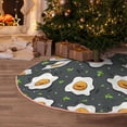 thumbnail image 4 of Salouo Cute Poached Eggs Christmas Tree Skirt 36" Farmhouse Christmas Decorations Snowman Xmas Tree Skirt Tree Mat for Holiday Party Decor, 4 of 8