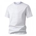 thumbnail image 5 of Afuyipoi Men's Large - sized Solid - color Double - collar Loose Short - sleeve T - shirts,Gray XL, 5 of 6