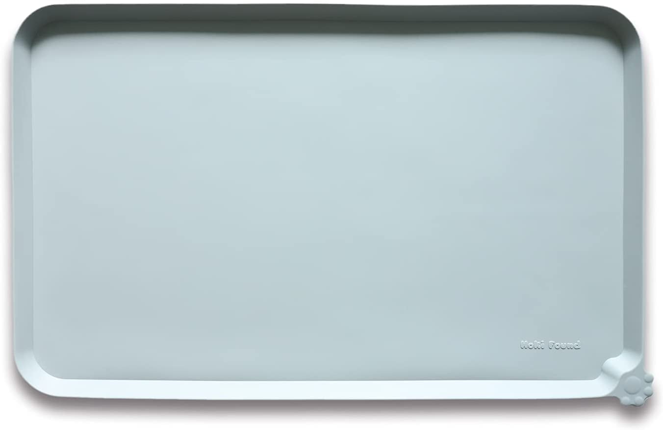 L Silicone Pet Food Mats Tray Non Slip Pet Dog Cat Bowl Mats Placemat